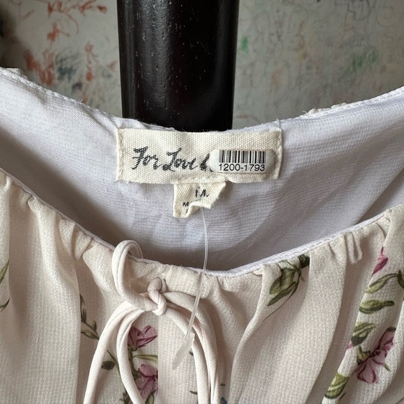 For Love & Lemons Dixon Mini Dress Size S Ivory Floral - Picture 8 of 9